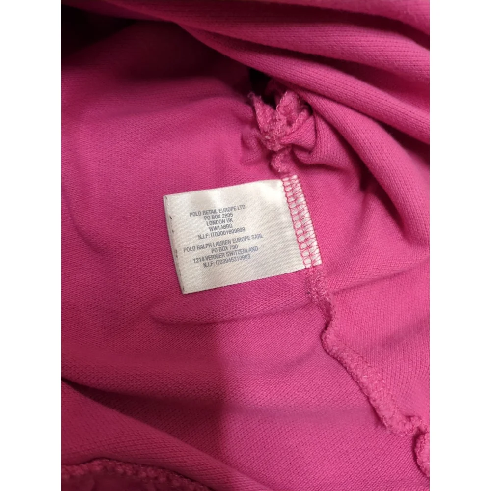 Ralph Lauren Girls Pink Cotton Polo Dress Ruffled Sz 6M